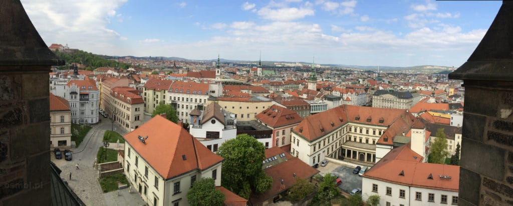 Panorama Brna widziana z kościoła św. Piotra i Pawła 