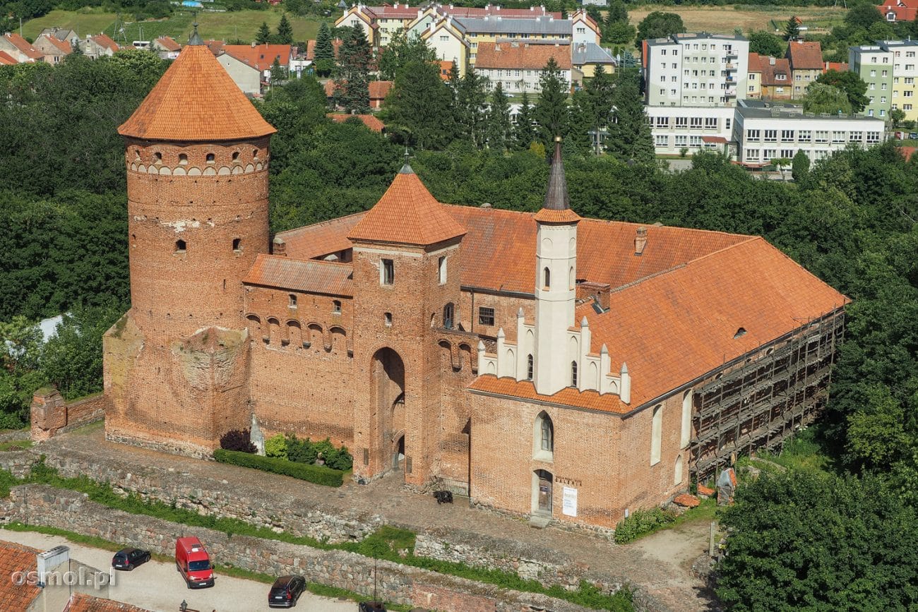 Zamek w Reszlu. Widok z wieży kościoła