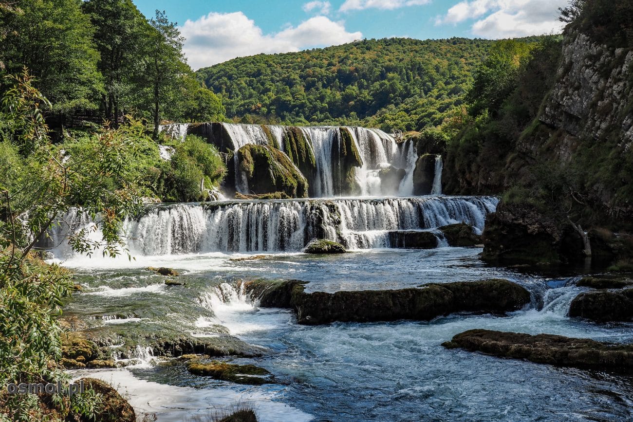 Štrbački buk na rzece Una w całej swej krasie